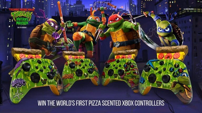Microsoft anuncia los primeros controladores Xbox con aroma a pizza del mundo en colaboración con las Tortugas Ninja